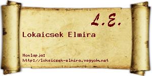 Lokaicsek Elmira névjegykártya
