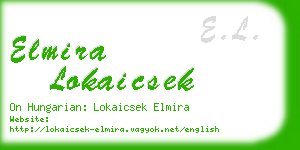 elmira lokaicsek business card
